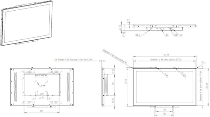 21.5 Inch 10 Points Open Frame Touch Monitor 1920x1080 VESA+Panel Mount for Kiosk Automation POS Vending 7x24h Work - size: 21.5