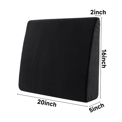 MABOZOO Wedge Recliner Leg Pillow, Foam Extra Large Foot Rest Cushion with Adjustable Straps, Recliner Footrest Extender Leg Elevation Pillow Wedge Pillow for Recliner, Bed, Sofa, Couch (Black) - color: Black
