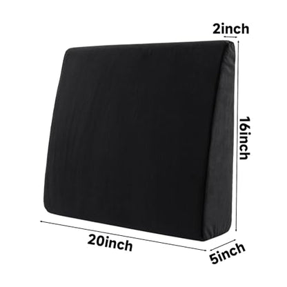MABOZOO Wedge Recliner Leg Pillow, Foam Extra Large Foot Rest Cushion with Adjustable Straps, Recliner Footrest Extender Leg Elevation Pillow Wedge Pillow for Recliner, Bed, Sofa, Couch (Black) - color: Black