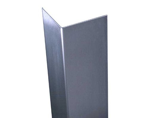 Stainless Steel Corner Guard, 1.5" X 1.5" X 36", with Mounting Holes