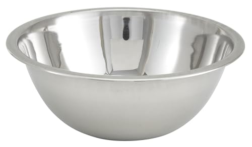 Winco 3 qt Stainless Steel Mixing Bowl - size: 3 Quart, style: Economy