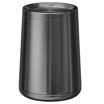 10L/2.6Gal Brushed Bathroom Garbage Can with Flip Lid - color: black gold