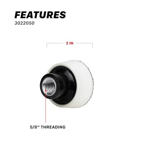 Maxshine 2" Universal Professional Rotary Polisher Backing Pad – 50mm High-Performance Plate with 5/8" Thread – Fits All Rotary Polishers – Durable Auto Detailing Accessory - size: 2"
