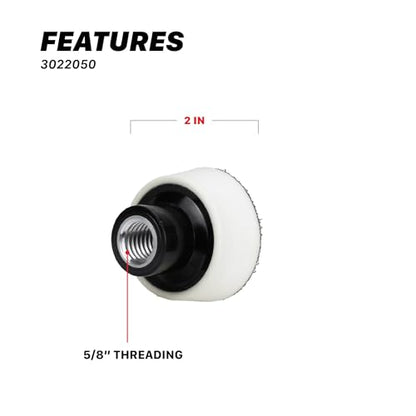 Maxshine 2" Universal Professional Rotary Polisher Backing Pad – 50mm High-Performance Plate with 5/8" Thread – Fits All Rotary Polishers – Durable Auto Detailing Accessory - size: 2"