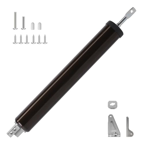 SOPHIA Screen Door Closer, Storm Door Closer Heavy Duty with Hold Open, Pneumatic Door Closers for Home with Adjustable Speed & Quiet Close, Door Frame Mount (Push Side), Full 90 Degree, Brown - color: Brown