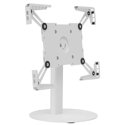 Mount-It! Universal Tablet Countertop Stand, Secure Kiosk Mount, White - color: White