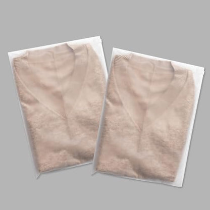 16x14 Inch Plastic Bags for Clothes 25Pcs Frosted Zipper No Vent Holes - size: 25Pcs-16x14 Inch