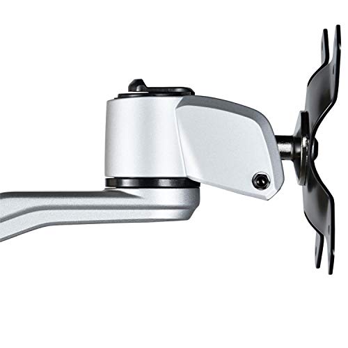 StarTech Wall Mount Monitor Arm 12in to 34in, 30.9lb/14kg, Swivel, Silver - color: Silver, style: Single-Swivel