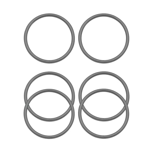 40pcs 4 Sizes O Rings Welded Strong Metal Heavy Duty Round Ring for Pet Collars Buckle Belts Strap Webbing Sewing - color: 2"(50mm) Gun Black 6pcs