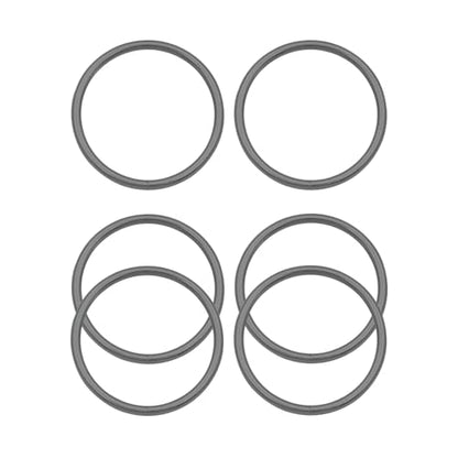 40pcs 4 Sizes O Rings Welded Strong Metal Heavy Duty Round Ring for Pet Collars Buckle Belts Strap Webbing Sewing - color: 2"(50mm) Gun Black 6pcs
