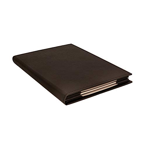 Menu Covers Made of Premium Faux Leather (10-Pack) - 8.5" X 11" - 6 Views - Brown - color: Brown, size: 6 Views