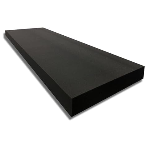 FoamTouch 3" Thick x 24" Wide x 84" Long Charcoal High Density Foam, Charcoal Foam Ideal for Couch Cushion, Bench Cushion, Seat Replacement, Wheelchair Seat Cushion and More - size: 3" x 24" x 84"