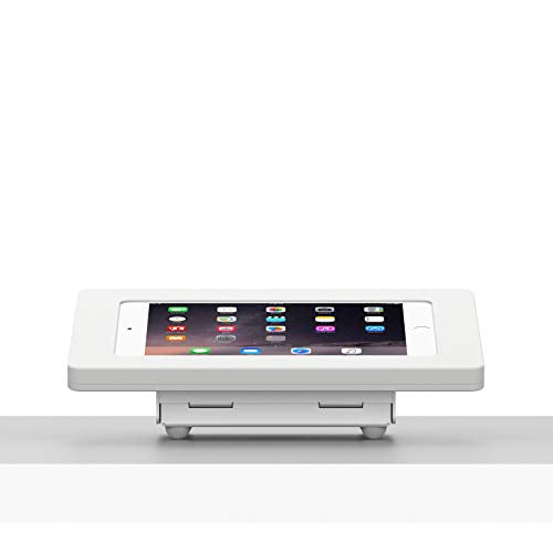 VidaMount White Enclosure and Fixed Tilted 15° Desk/Surface Mount [Bundle] Compatible with iPad mini 4 & 5 - color: White, size: iPad Mini 4 & 5