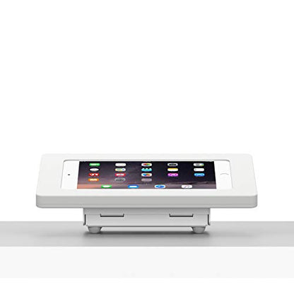 VidaMount White Enclosure and Fixed Tilted 15° Desk/Surface Mount [Bundle] Compatible with iPad mini 4 & 5 - color: White, size: iPad Mini 4 & 5