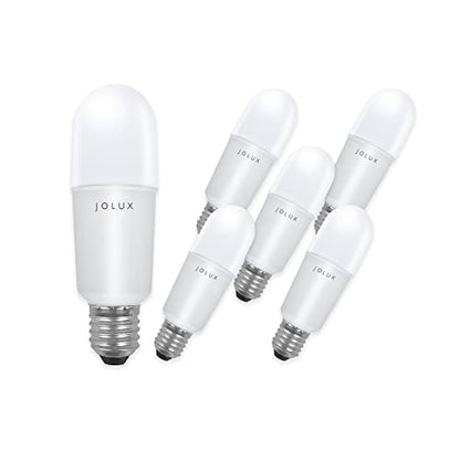 Jolux LED Stick Bulb, 100W Equivalent E26 Bulb, Enclosed Fixture, 6 Count - color: Daylight(5000k)