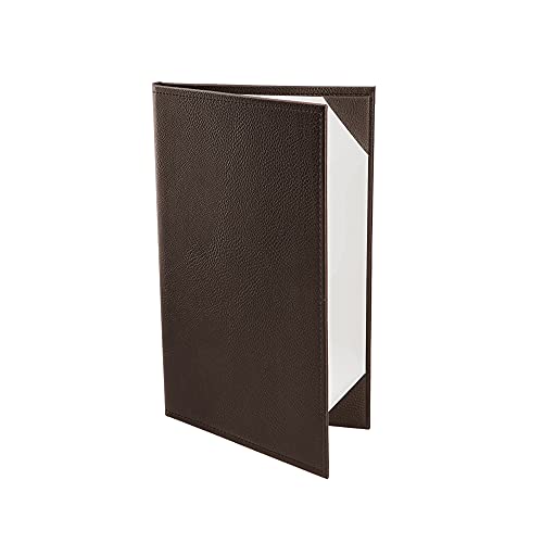 Menu Covers Made of Premium Faux Leather (10-Pack) - 8.5" X 14" (Brown, 2 Views) - color: Brown, size: 2 Views