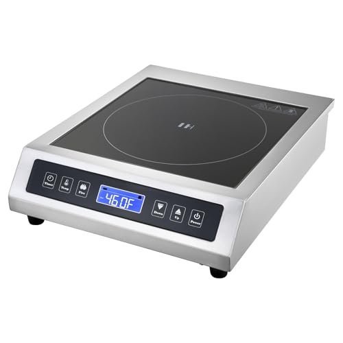 Commercial Induction Cooktop, Portable Electric Countertop Burner with Sensor Touch and LCD Screen(1800W/120V),Commercial Grade Induction cooker for Hotel Restaurant School - style: 1800W