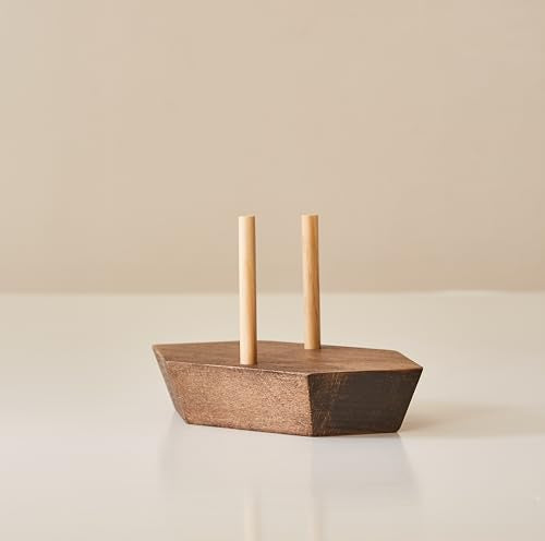 HMC Wooden Sailboat Napkin Holder – The Smooth Sailor Nautical Tabletop Dispenser for Coastal Home & Kitchen Décor, Durable Wooden Construction