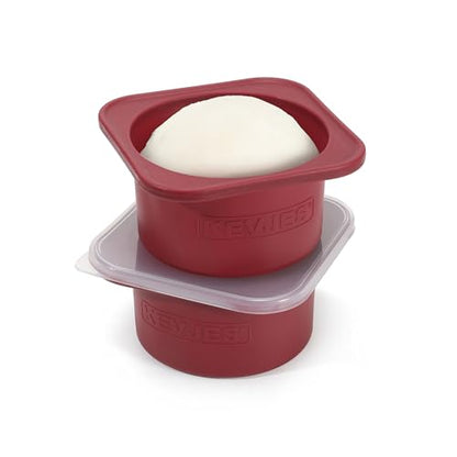 PLUS 1000ml Pizza Dough Proofing Containers, 2-Pack, Cranberry - color: Cranberry