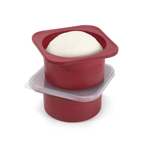 PLUS 1000ml Pizza Dough Proofing Containers, 2-Pack, Cranberry - color: Cranberry