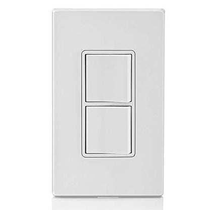 Leviton 15 Amp, 120/277 Volt, Decora Single-Pole, AC Combination Switch, Commercial Grade, Grounding, 5634-W, White - color: White
