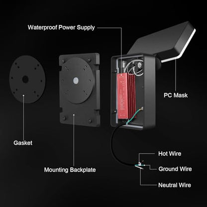 60W Modern LED Flood Light 5000K, 360° Rotatable Areas Lighting - size: Medium/60-1