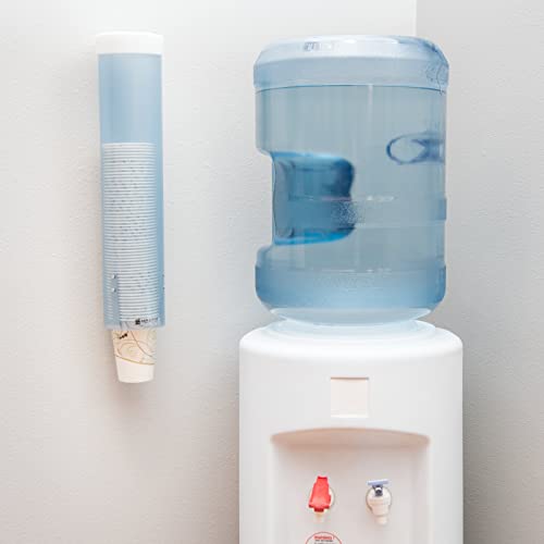 San Jamar 16-Inch Pull-Type Cup Dispenser, 4-10 oz Flat/Cone, Frosted Blue - color: Blue