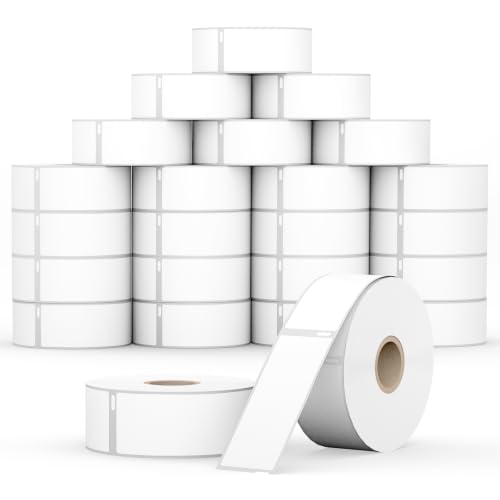24 Rolls, 8400 Address Labels Replacement for DYMO 30252 (1-1/8" x 3-1/2") - size: 1-1/8" x 3-1/2" | 30252-24 Rolls