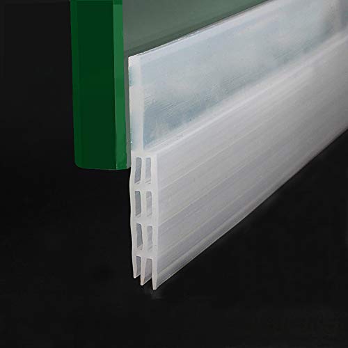 Door Draft Stopper & Seal - Under Door Sweep, Soundproof Weather Stripping, 2" W x 39" L (Clear) - color: Clear1