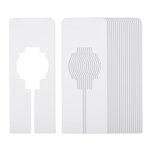 PATIKIL Clothes Dividers for Hanging Clothes, 20 Pack Rectangle Closet Clothing Rack Size Dividers Blank Labels Sorting Rectangular Separator for Closet, White - color: White