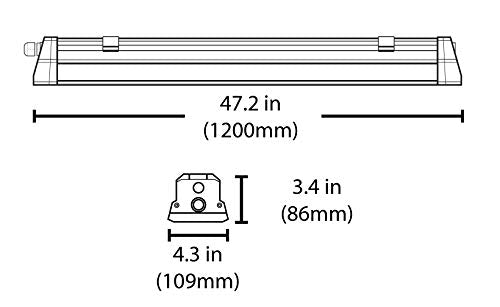 NICOR Lighting 4 Ft. White Extreme Environment Linear LED Vaportite, 5000K (VT2-20-4-UNV-50K-WH)