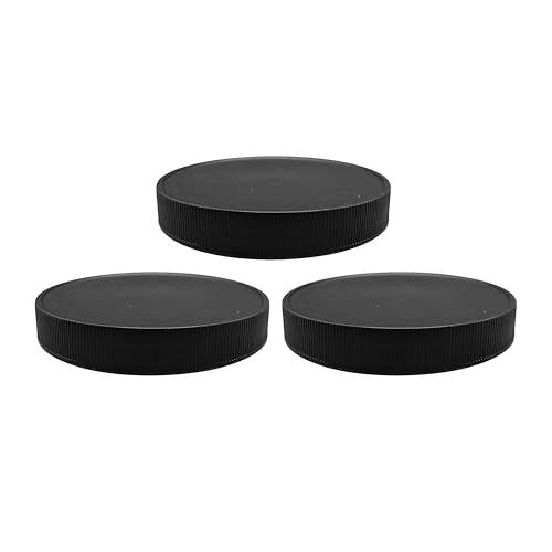 Plastic Storage Jars with Leak Proof Lids, BPA Free, Hand Wash Only (3pk - 110/400 Black Lid) - size: 3pk - 110/400 Black Lid