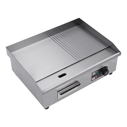 1600W Commercial Countertop Grill Electric Flat Top Teppanyaki Griddle - color: 1600W, 21.7"x13.8"