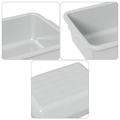 35 L Large Bus Tubs, Plastic Commercial Bus Bin, 4 Packs - size: 35 L without Lid