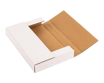 9x6x1.3 inch Shipping Boxes with Fragile Stickers, White, 25-Pack - color: White