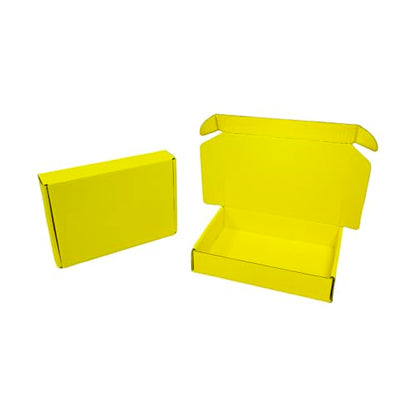 50 Pack 7.5x4.3x1.6 in Lemon Yellow Shipping Boxes - color: Lemon Yellow, size: 7.5x4.3x1.6 in