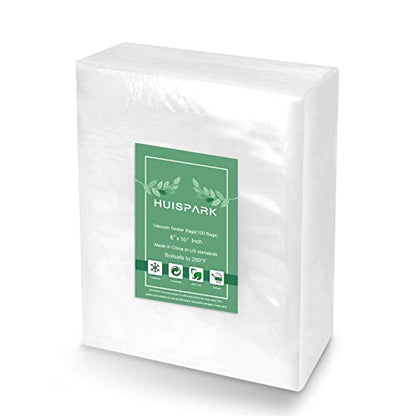 Vacuum Sealer Bags, Heavy Duty Pre-Cut Design Commercial Grade Food Sealable Bag for Heat Seal Food Storage, 6" x 10" 100 Pcs Smell Proof Bags Boilsafe to 280°F Freezable, Resizable - size: 6 x 10 Inch 100 Pcs