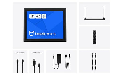 Beetronics 12 Inch Touchscreen Monitor | Full HD 1080p | 12TSV7M/U1 - size: 12 Inch (4:3)