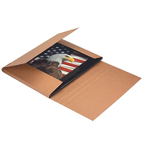 Box USA Brown Kraft Jumbo Mailing Boxes, 38 x 26 x 6 Inches, Pack of 20, Jumbo Easy-Fold, Crush-Proof, for Shipping, Mailing and Storing