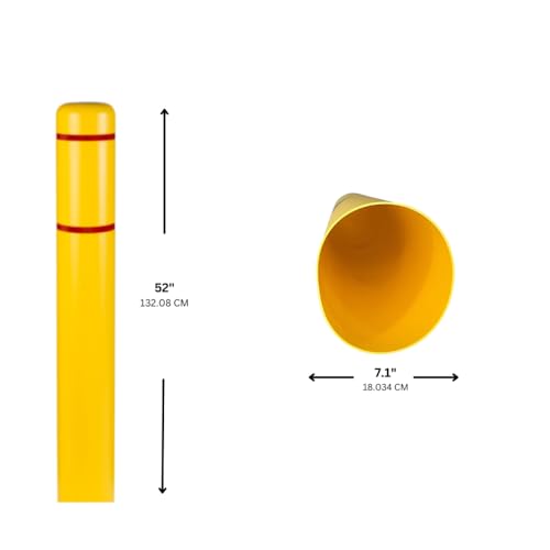 BollardGard 7" x 52" Bollard Cover White - Innoplast (White White Tape) - color: White White Tape, size: 7\"x52\"