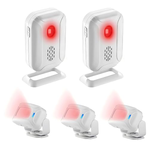 Greencycle Motion Sensor Chime, Door Bell Sensor for Business Entry - color: Doorbell with 2 Receivers & 3 Sensors