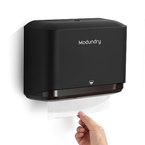 Multifold Wall Mount Paper Towel Dispenser for Bathroom,No-Drill, Black - color: Black-5859, size: 210 Sheet