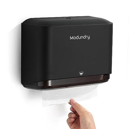 Multifold Wall Mount Paper Towel Dispenser for Bathroom,No-Drill, Black - color: Black-5859, size: 210 Sheet