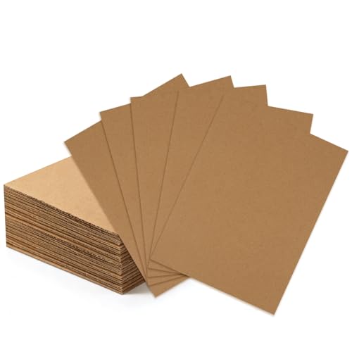 Cardboard Sheets，13 Pack 8.5"x11" Corrugated Cardboard Sheets,Cardboard Inserts Flat for DIY Crafts,Packing, Shipping, Mailing(Brown)
