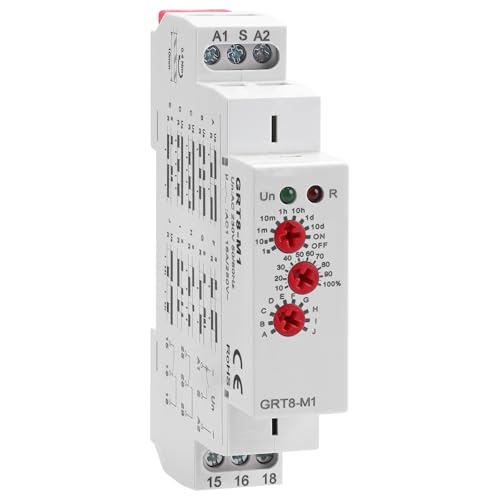 Multifunction Time Relay 16A Delay ON Off Time Relay GRT8-M1 AC230V - size: GRT8-M1 AC 230V
