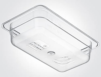 CURTA 6-Pack 1/4 Size 2.5" Deep NSF Polycarbonate Food Pans | Dishwasher & Freezer Safe Clear Container for Prep Tables, Buffet, Salad Bar, Commercial & Home Kitchen - color: 1/4 Size, size: 2-1/2" Deep