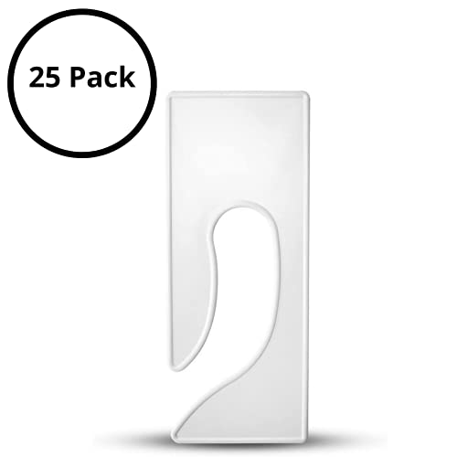 discount sizing- Blank King Rectangle Clothing Rack Hanger Dividers 25 Pack | Great for Clothing Organization, Sizing Dividers, Garment Rack Tags (White) - color: White
