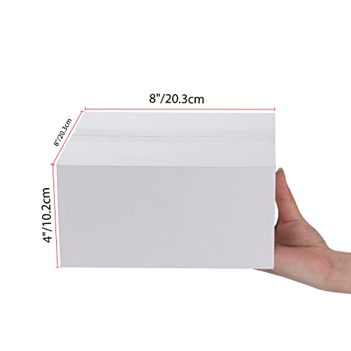 Calenzana 8x8x4 Shipping Boxes Set of 40, White Corrugated Cardboard Box for Mailing Packing Gifts Small Business - size: 8x8x4, style: 40 Pack