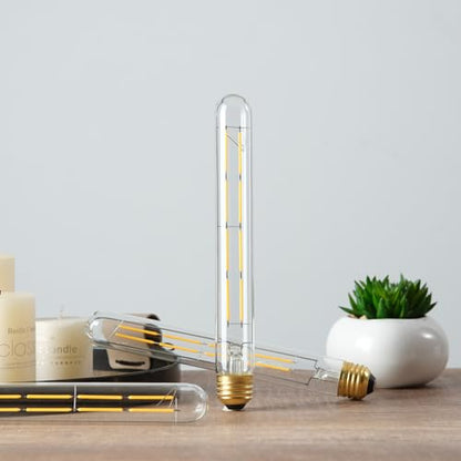 T10 Tubular Light Bulbs E26 Dimmable Led Bulbs 8W Led Edison Bulb 3000K - color: 8w=75w Soft White 3000k