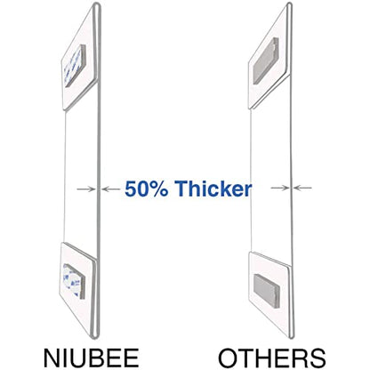 NIUBEE 8x10 Acrylic Sign Holder Wall Mount Clear Frame 6 Pack - size: 8x10"